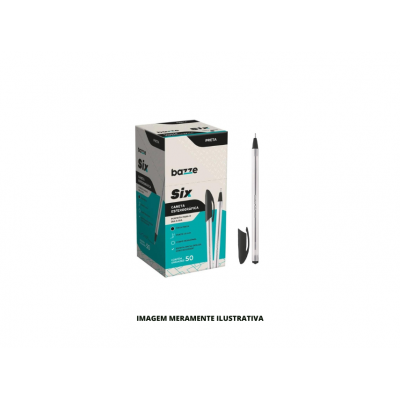 CANETA - BAZZE - ESF SIX PRETA - CX50